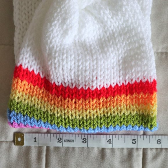 Rainbow Handmade Knitted Earwarmer Headband NWOT - Picture 5 of 5
